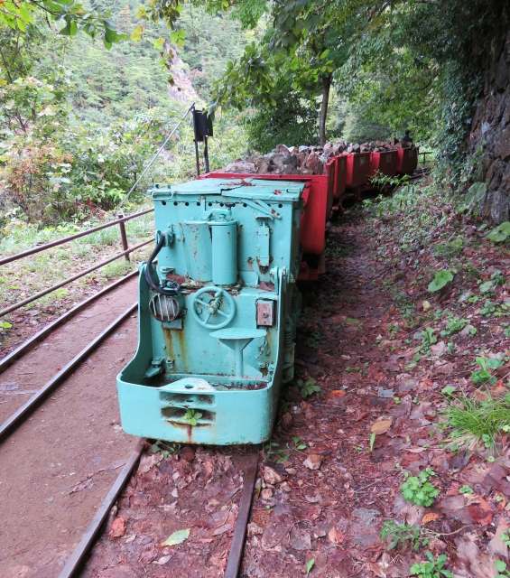 佐渡島の金山 トロッコ