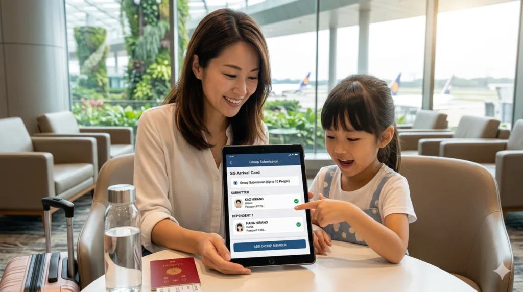 シンガポール入国カード_グループ申請